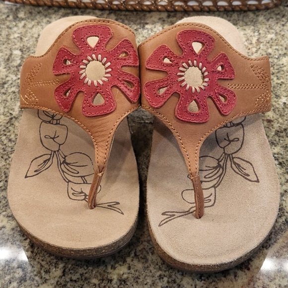 Josef Seibel leather cork sandals. - Picture 2 of 7